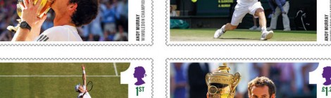 I francobolli per la vittoria di Andy Murray a Wimbledon