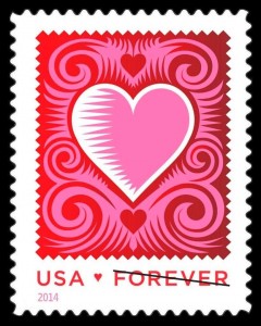 USA francobollo San Valentino