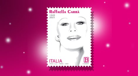 Il francobollo di Raffaella Carrà